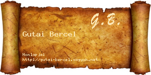 Gutai Bercel névjegykártya